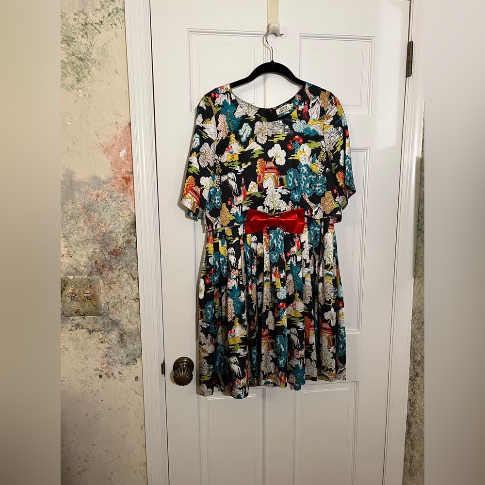 Holly Bracken Asian Print Dress / Sz T3